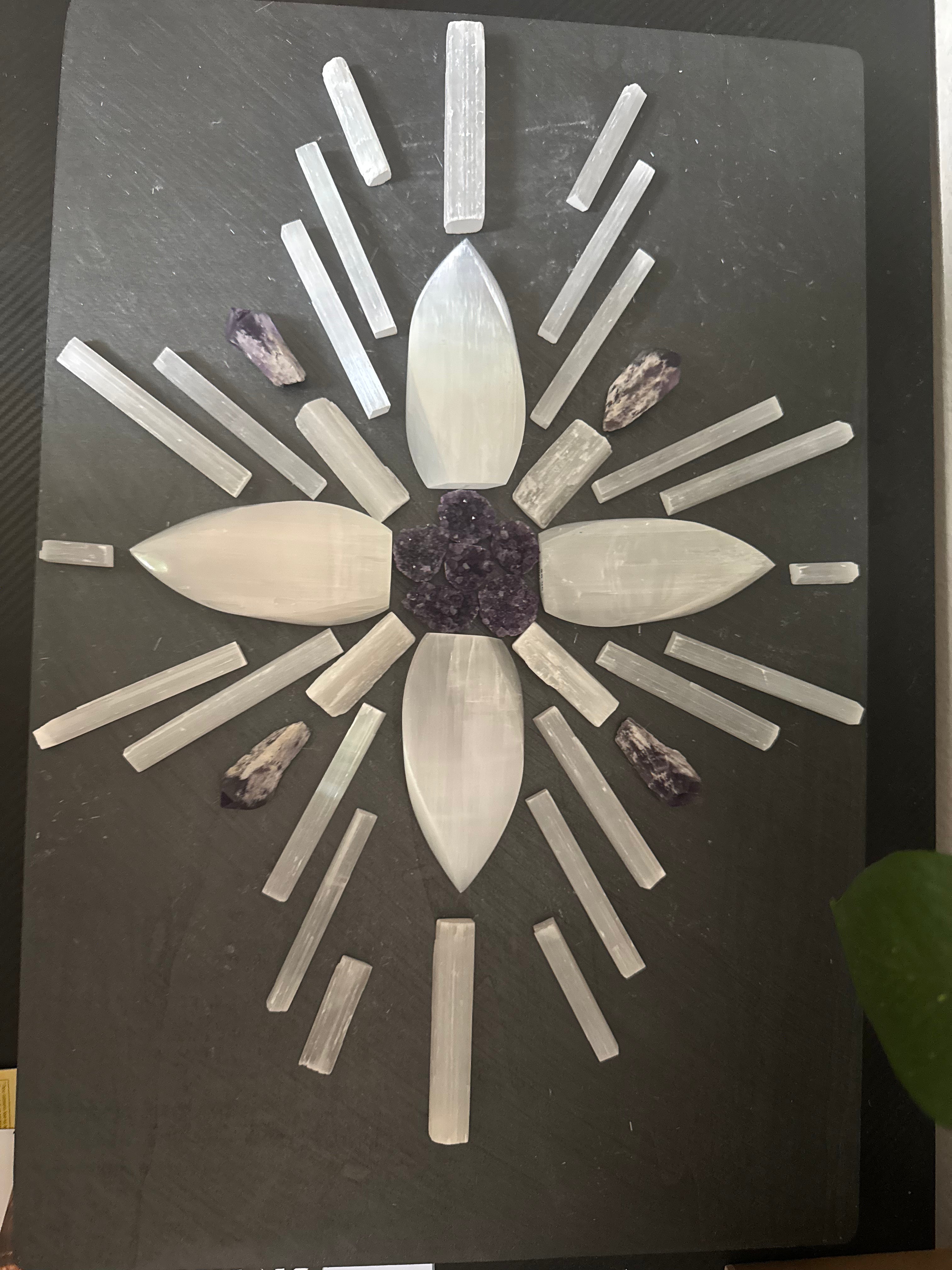 Radiant crystal bloom art