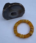 Amber disc bracelet