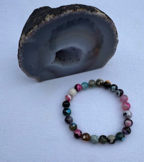 Colorful agate bracelet