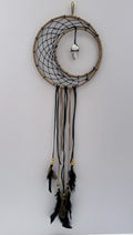 Leather cresent moon dream catcher