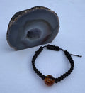 Amber string bracelet
