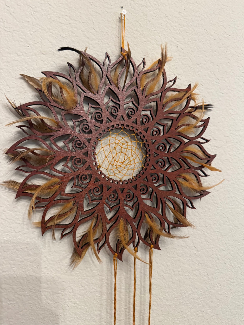 Fiery sun dream catcher